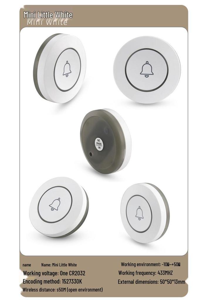 Wireless Dining Service Call Button for Restaurants, Tea Houses, Hotels, Chess/Card Rooms, Internet Cafes, and Private Rooms.