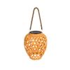 Woven Bamboo Solar Lantern: Waterproof Outdoor Decorative Hanging Lamp for Garden and Courtyard