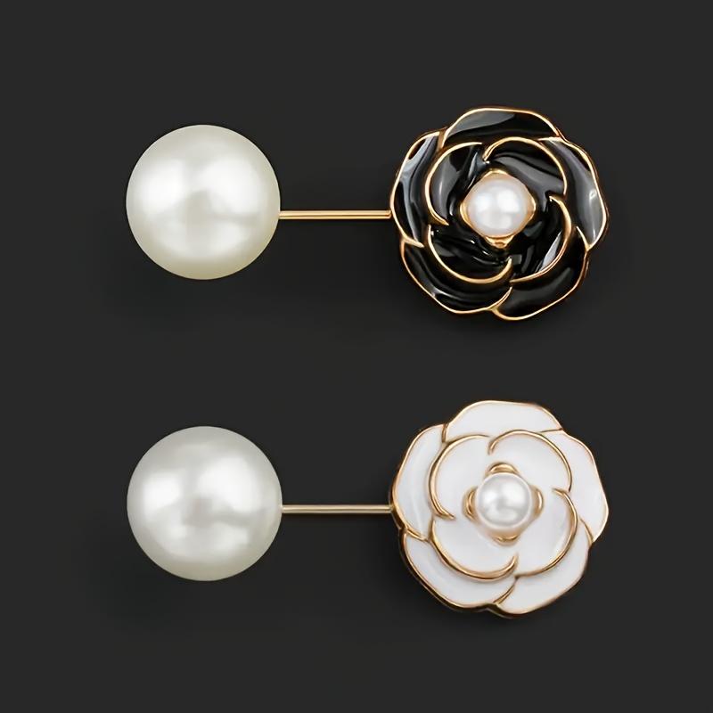 2Pcs Fashionable and Elegant Flower Brooch, Suitable for Shirts, Skirts Fixed, Waistband Closed, Collar Anti-light