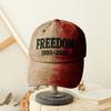 Blood Splatter Halloween Baseball Hat Freedom 1993-2025 Letter Print Baseball Cap Halloween Daily Wear