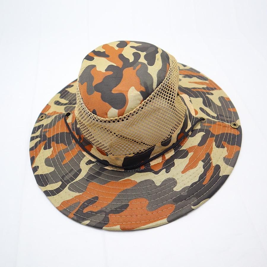 

Men s Summer Foldable Hat Breathable Mesh Outdoor Fishing Hat Summer Sun Protection Hat One Size кавовий
