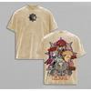 Rudo Enjin Print T-shirt Anime Gachiakuta Clothing Men Women Cotton Tshirts Retro Washed T Shirt Harajuku Male Casual Loose Tops