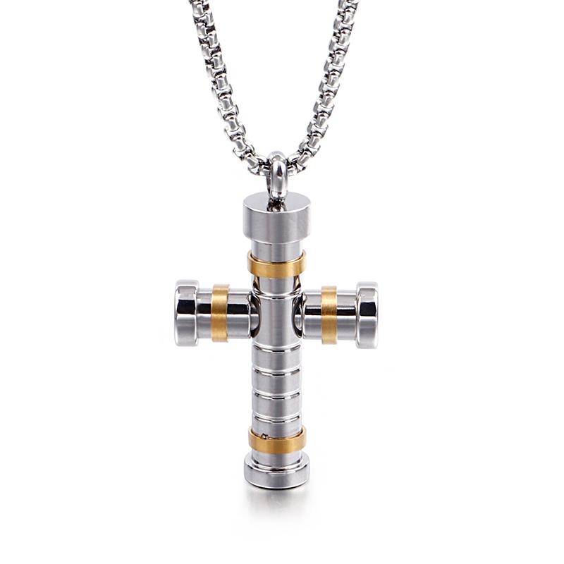 Kalen Cross Pendant Three Colors Optional Fashion Stainless Steel 2020 Men s Necklace Gifts 65cm