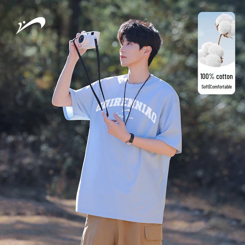 Guirenniao Men s Loose Fit Cotton Short Sleeve T-Shirt M