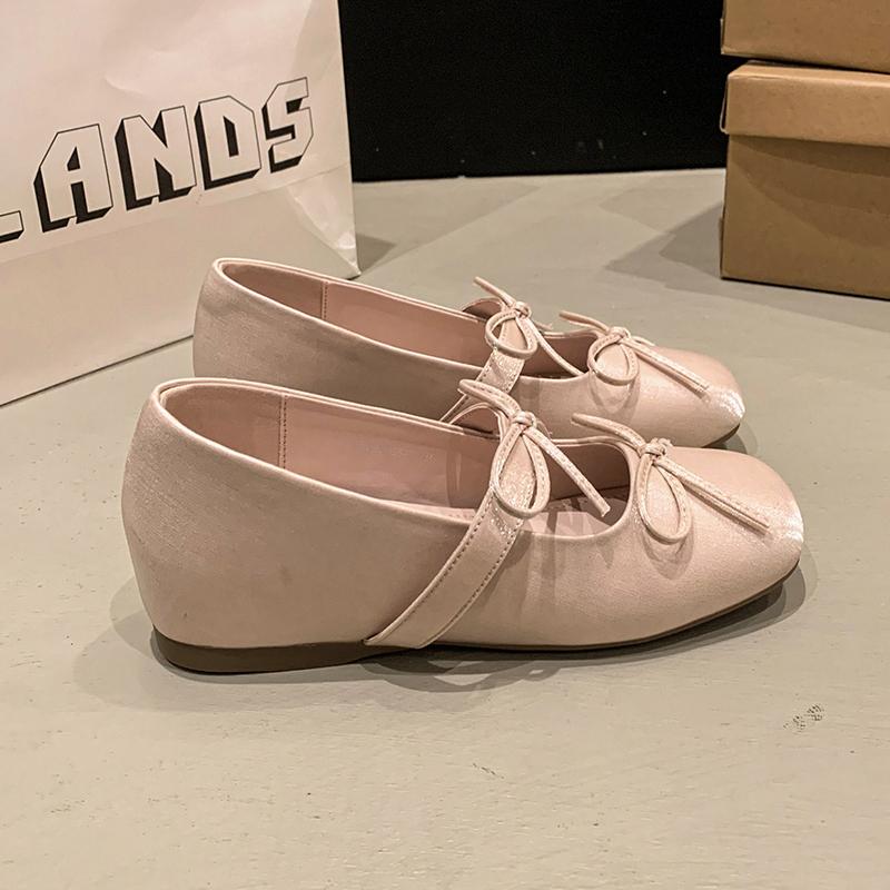 

Fashion Bow Women Flats Ballet Dance Shoes Elegant Classical New Trenda Shoes Fashion Causual Running Sneaker 2025 Autumn Luxury Zapatos 40 розовый