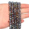 4/6/8mm Austria Rondelle Faceted Crystal Beads Blue Grey Glass Loose Beads For Jewelry Making DIY Bracelets Necklace Accessories