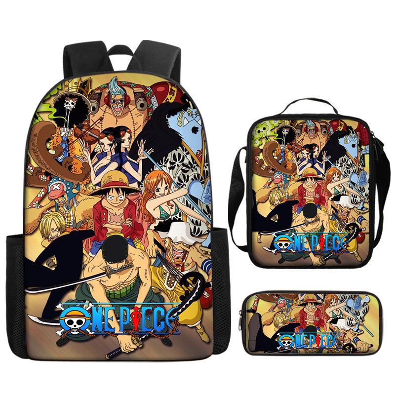 ONE PIECE Backpack Animation Schoolbag Primary School Students Third and Fourth Grades Light Burden Reduction Primary and Secondary School