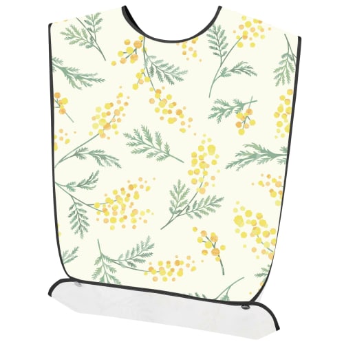 PRENSO PitaRina Nursing Apron, 14 Colors Available, Waterproof, with 3D Pockets, Mealtime Apron, Nursing Care Product (Velcro Closure, Mimosa)