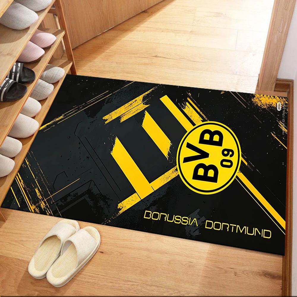 Borussia Dortmund Floor Mat Perfect For Foyer Hallway Decorate Room Playrooms Antislip Rug Decorate Offices
