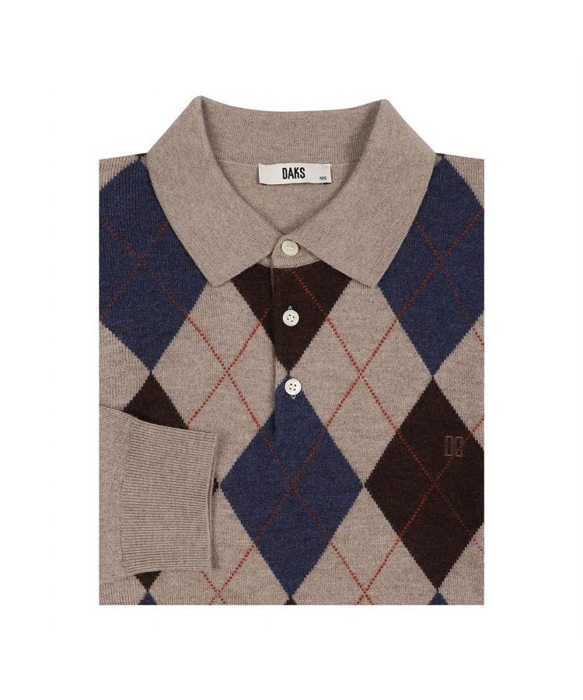 Dagseusyeocheu 100% Wool Argyle Collared Knit_Dlw1Swtl102I1