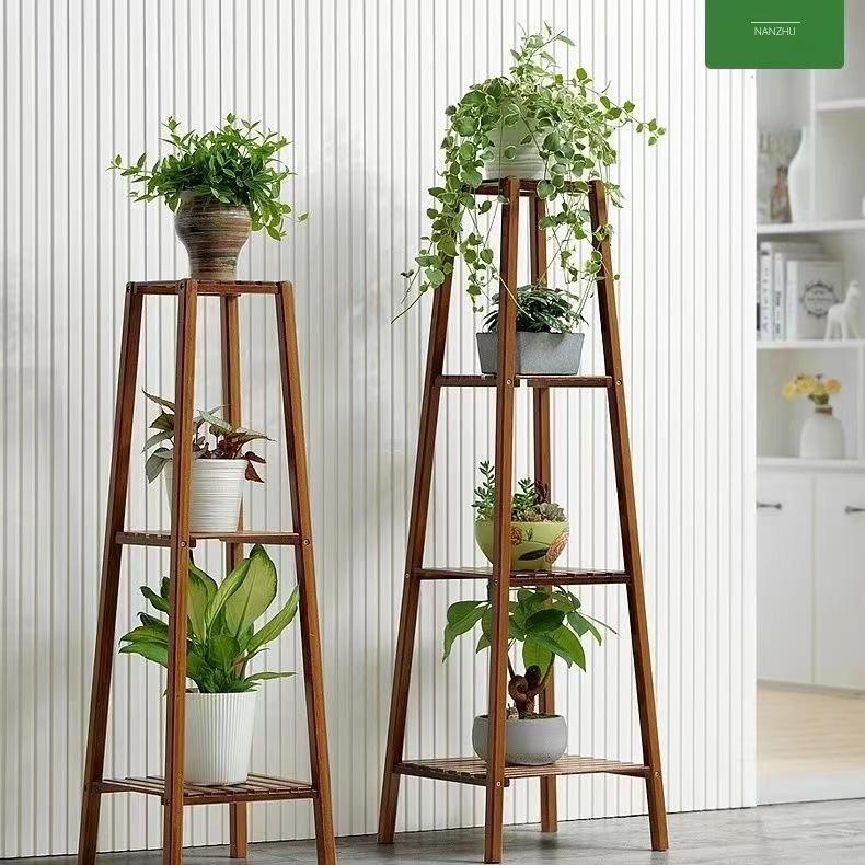 Multi-layer Solid Wood Indoor Flower Stand – Balcony & Living Room Succulent Rack