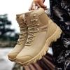 Men's Mid-Top Desert Tactical Military Sports Boots - Large Size