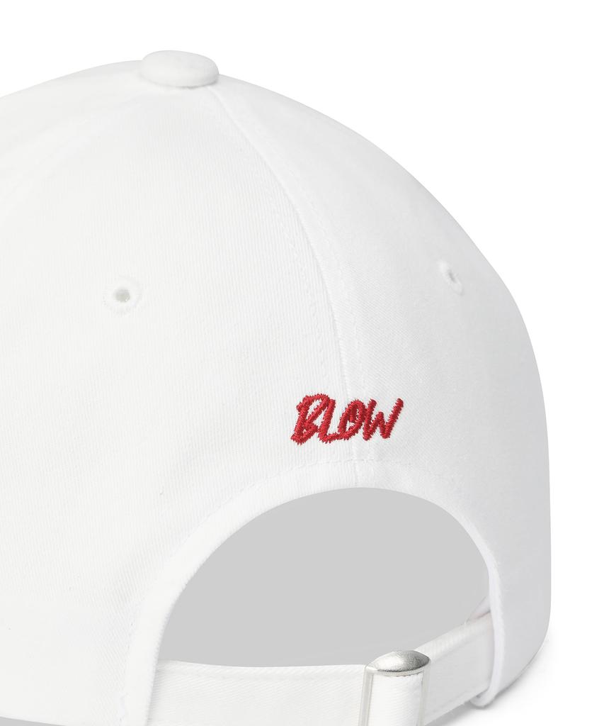 BLOW Flowing Logo Ball Cap - White