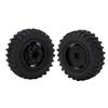 2pcs set 55mm Metal Wheel Rims Tires Set for AXIAL SCX24 1 24 RC Car Wheel Rim Rubber TyreBlack