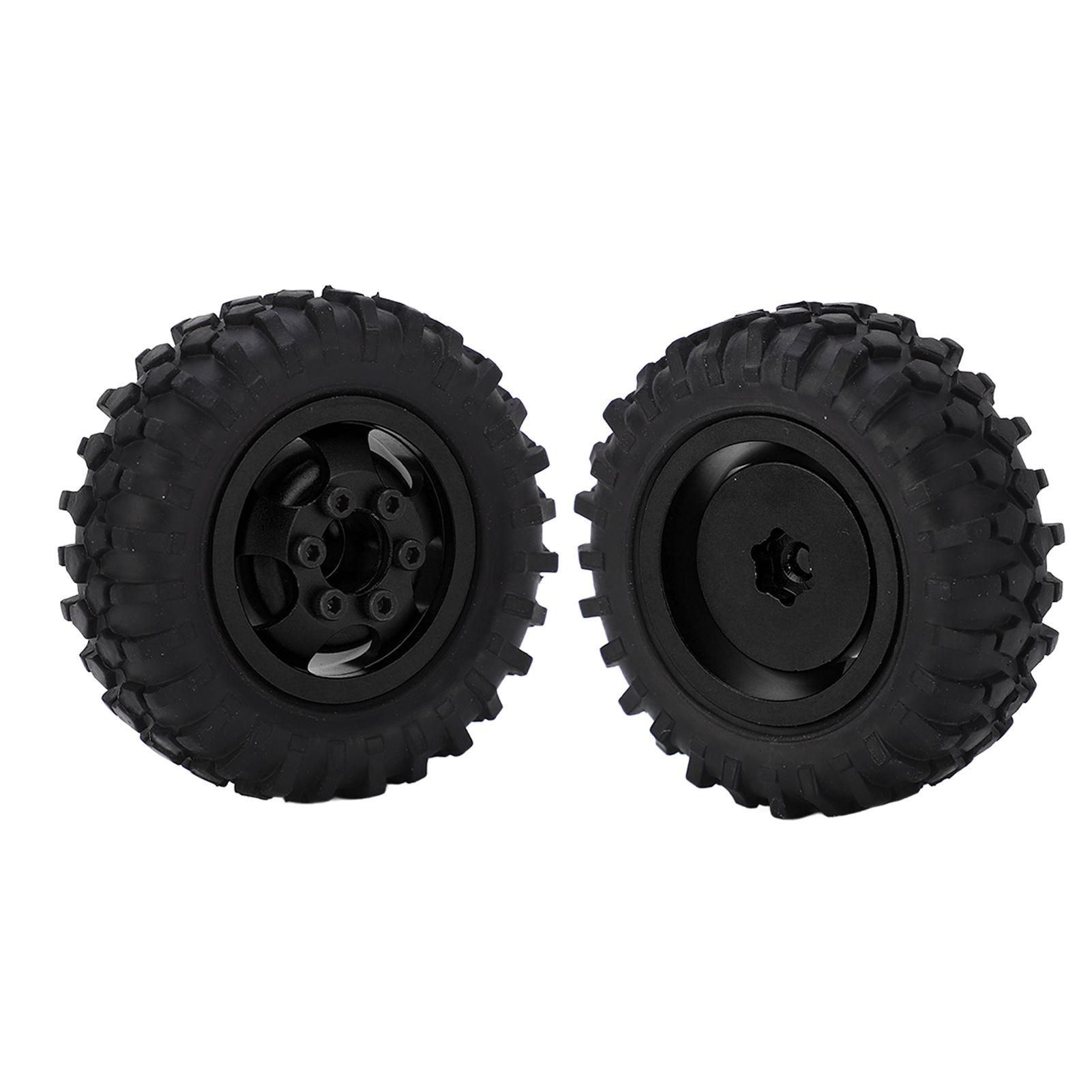 

2pcs set 55mm Metal Wheel Rims Tires Set for AXIAL SCX24 1 24 RC Car Wheel Rim Rubber TyreBlack Black чорний