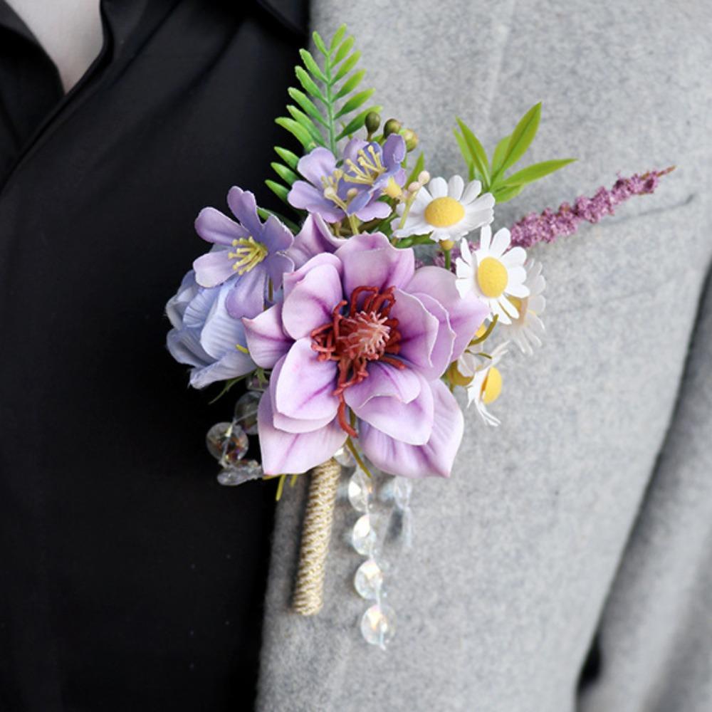 Artificial Flower Bridal Corsage Magnolia Wrist Corsage  Wedding Accessories