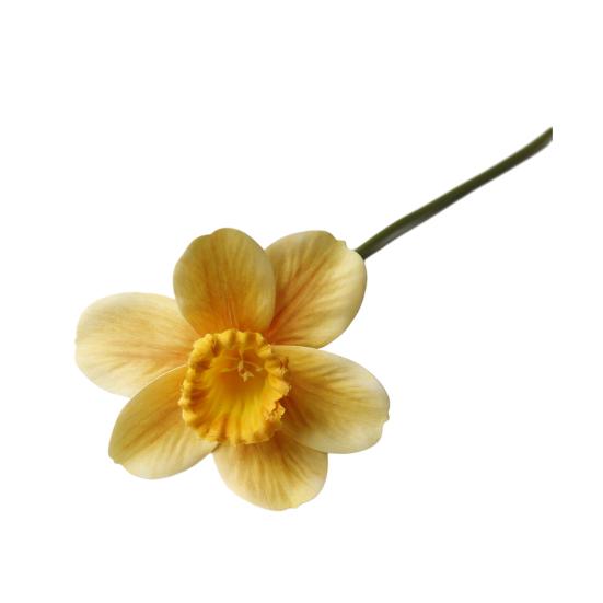 Artificial Daffodil Flowers 14.9 Inches Faux Narcissus Flower Spring Fake Flower Arrangement for Home Wedding Indoor Decor