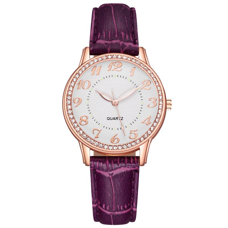 WomenWatches Diamond Luminous Watch Women's Belt Women's Watch Quartz Watch Diamond Jewelry Luminous Diamond