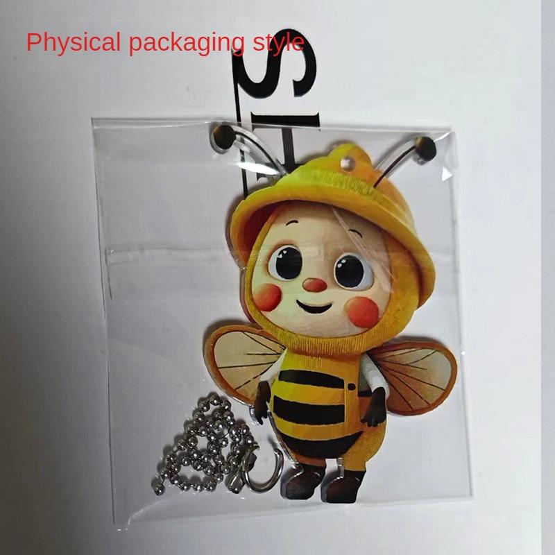 New HD Acrylic Flat 2D Cute Panda Automobile Hanging Ornament Christmas Tree Ornaments