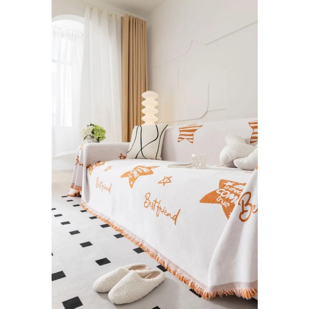 Star Sofa Cover Mat Throw Blankets for Living Room Sofa Couple Position Modern Throw Camping Picnic Blanket Cover