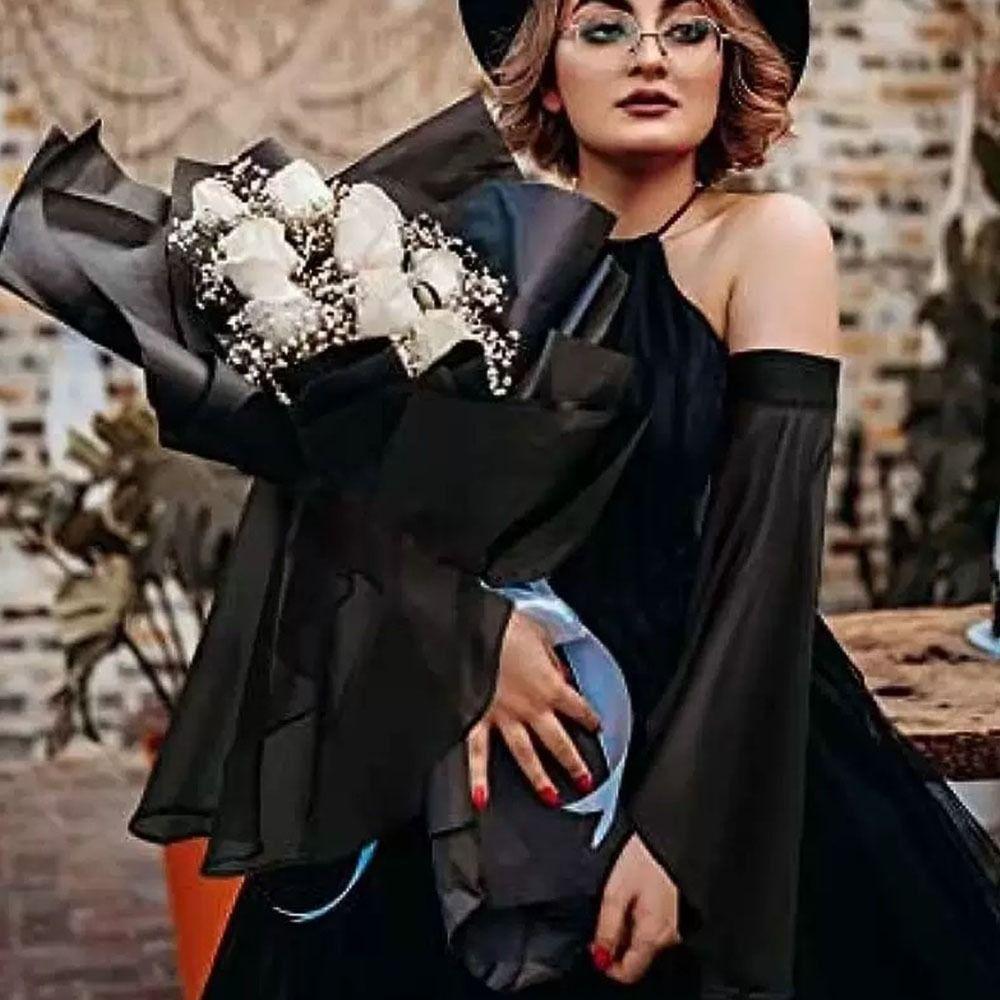 1 pár Prodyšné Dámské Dlouhé Tyl S Zvonovými Rukávy Šifon Viktoriánské Rukávy Halloweenský Kostým