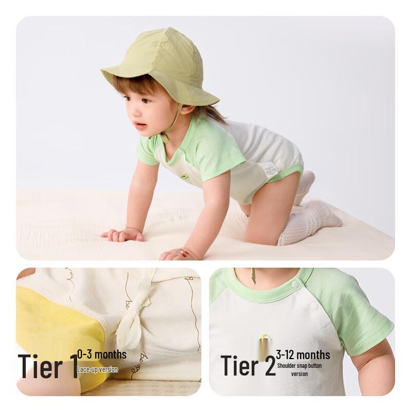 Balabala Newborn Baby Summer Bodysuit 2-Piece Set 73