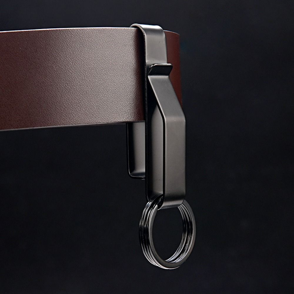 Anti-Lost Key Clip Stainless Steel Belt Buckle Waist Hanging Keychain Belt Hanger  Bag Strap