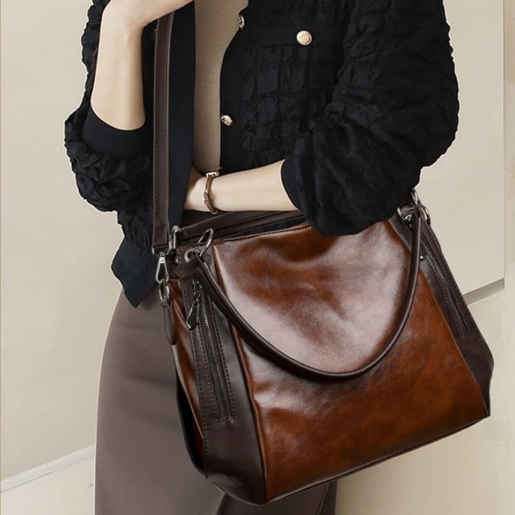 Duża torba typu tote, do noszenia w ręku, na ramię, vintage damska torba