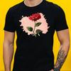 T-Shirt Herren Rote Rose Motiv Baumwolle Größe S bis 5XL