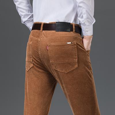 2024 Sonbahar/Kış Koleksiyonu 6 Renk Kadife Yüksek Kaliteli İş Erkek Günlük Kadife Erkek Pantolon Moda Günlük Pantolon