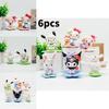 Flowers Melody Pvc Car Dashboard Decor Figurine For Kids And Teens