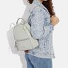 New COACH Cross Grain Leather Backpack Large Women's Sage Green 76624-SVONE