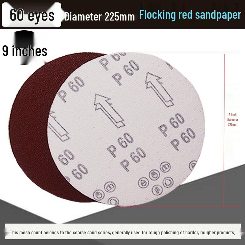 5-inch Self-Adhesive Flocked Sandpaper Disc for Sanding and Grinding (125MM)