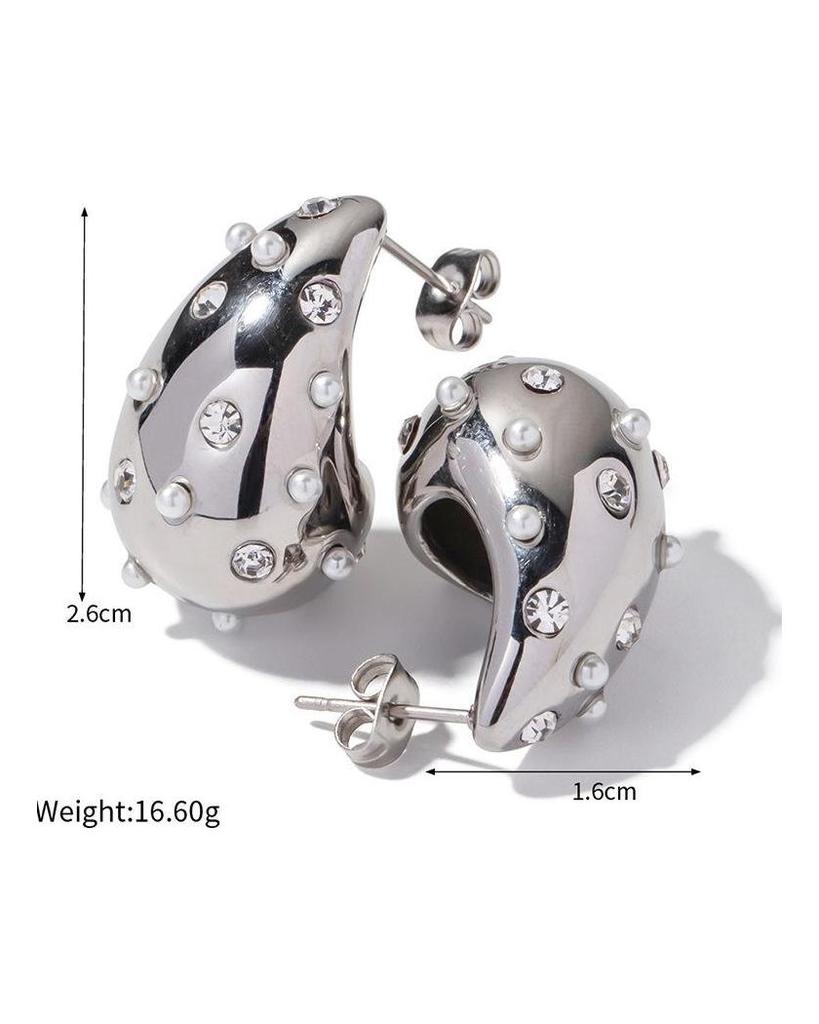 Pinkdudu Fashion Rhinestone Paved Alloy Drop Earring Classic Retro Water Drop Dangle Earrings  for Women Jewelry Gifts PD1824