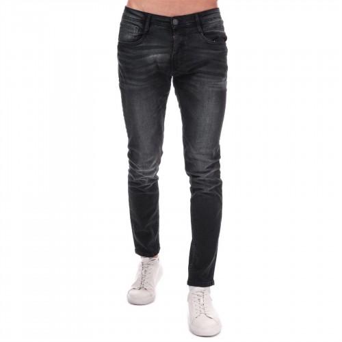 Duck and Cover Mens Maylead Cotton Denim Faded Slim Jeans