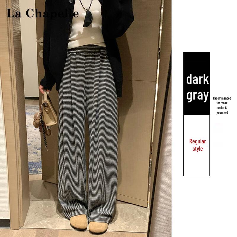 La Chapelle Women's Striped High-Waist Wide-Leg Pants