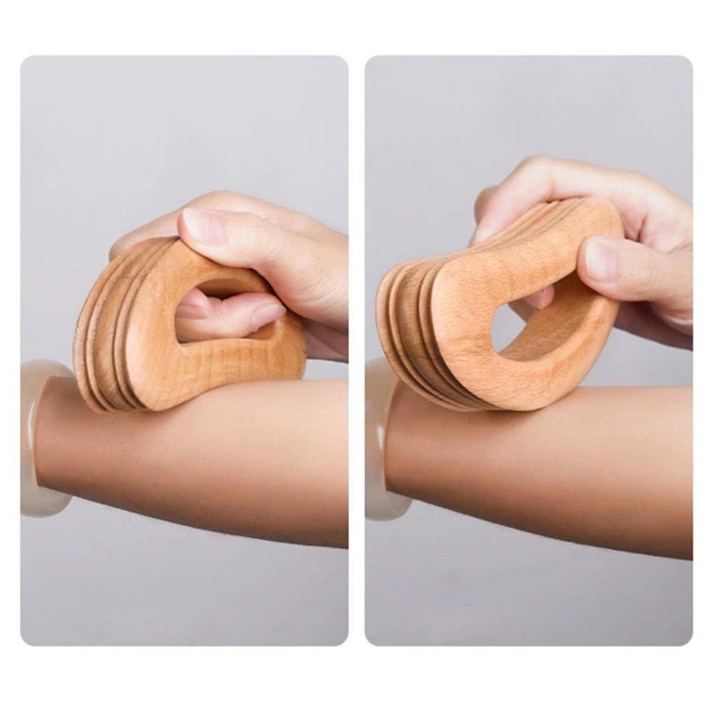 Health Care Slimming Guasha Board Wood Therapy Massage Stick Lymphatic Drainage Massager Scraping for Relaxation and Recover