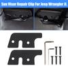 1 sett aluminiumslegering solskjermklemmer erstatning for Jeep Wrangler JK JL 2018-2023 solskjermreparasjonssett