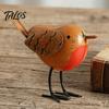 Metal Bird Figurines for Home Decor Rustic Birds Decoration, Outdoor Garden Statue Decorative Ornaments, Iron Statues Living Room Distressed Figurine