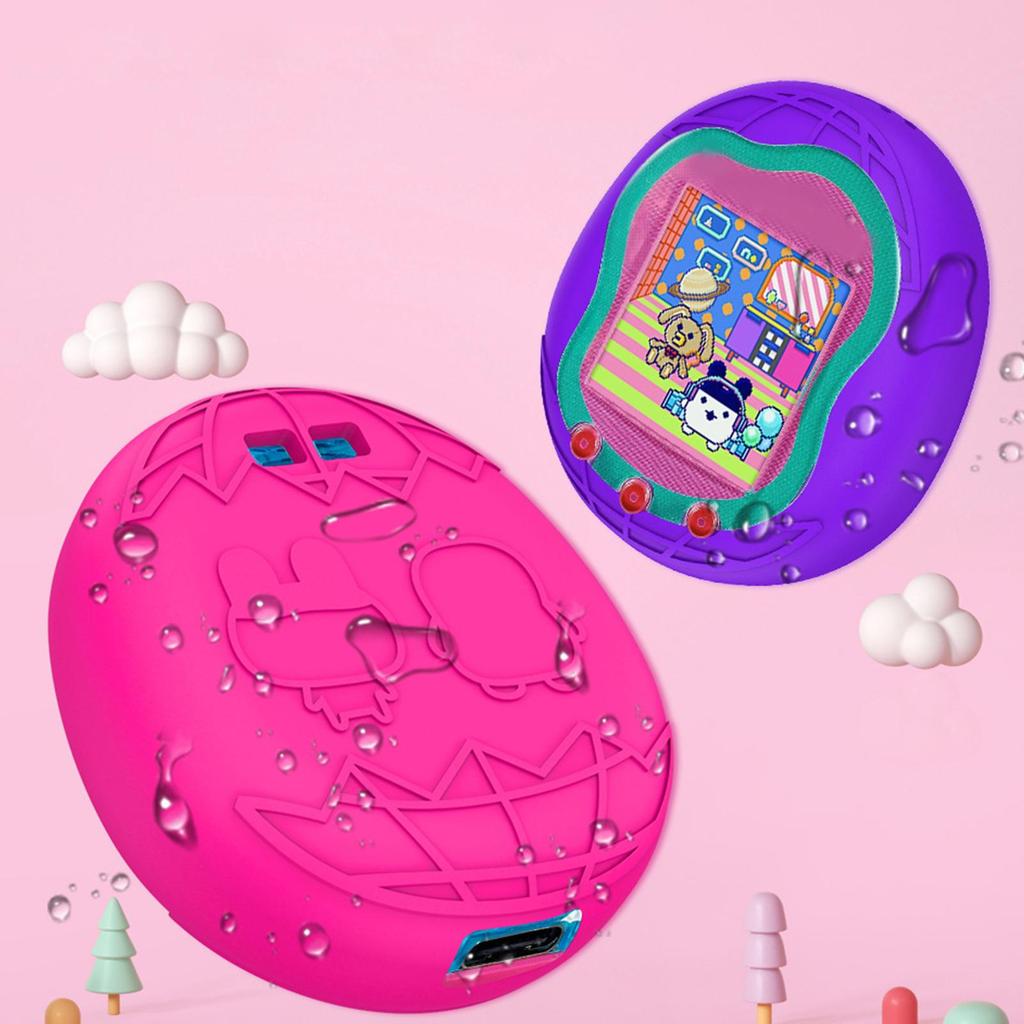 Silicone Case Protective Skin Cover Scratch Resistant Travel Carry Pouch Sleeve Compatible For Tamagotchi Uni Game Machine