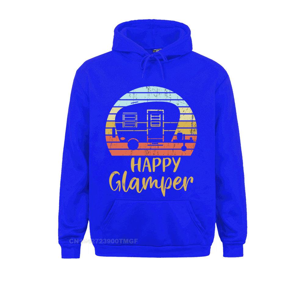 Happy Glamper Funny Glamping Glamper Queen of the Camper Pullover Hoodie Summer Hoodies Fashionable New Coming Sweatshirts