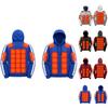Men's 31- Striped Heated Hoodie Hooded Sweatshirt for Winter Cold Outdoor Wear