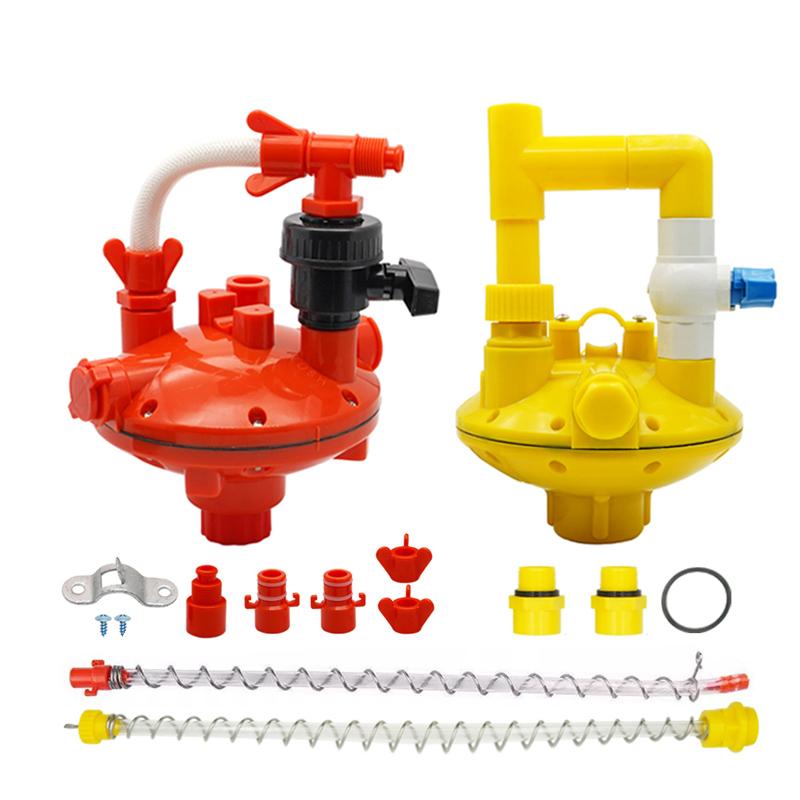 Chicken Farm Water Pressure Regulator Chicken Nipple Drinker Lnstall Accessories Farm Animal Supplies Feeding Watering Supplies giallo