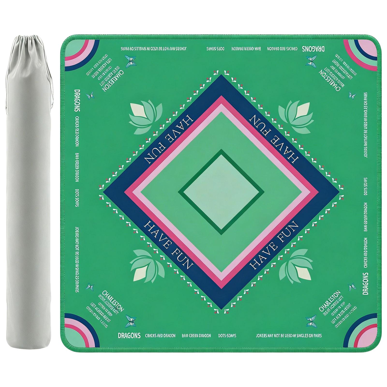 

Thickened, Edge-locked, Wear-resistant, And Non- Rubber Mahjong Table Mat For Playing Cards And Chess One Size