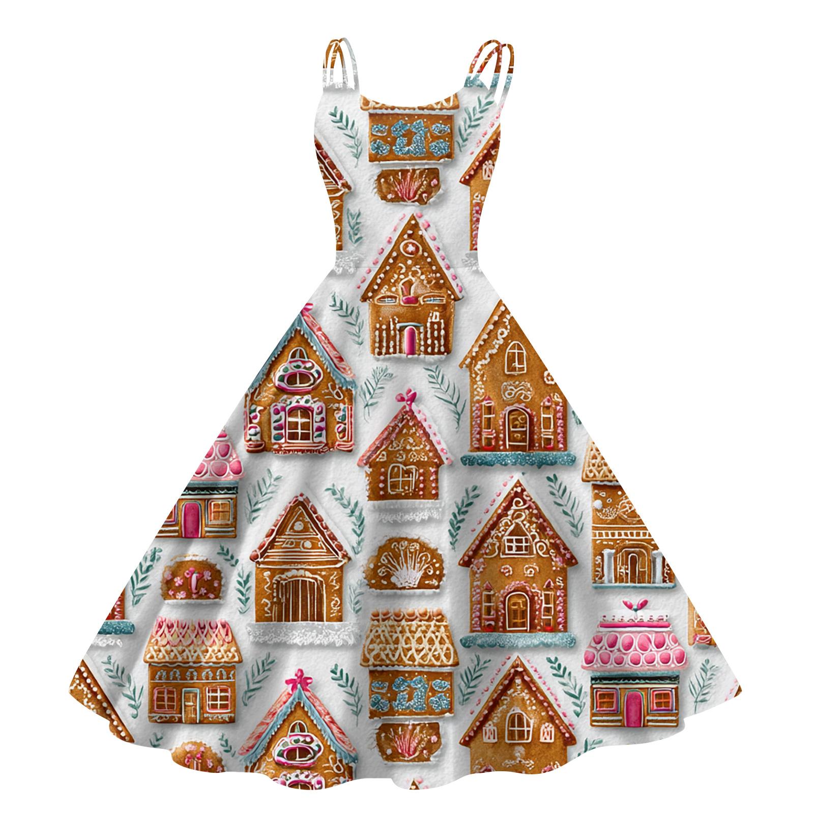 

Детская мода Повседневное платье с рождественским принтом Сексуальное с открытыми плечами Панк Ретро 150 бежевый