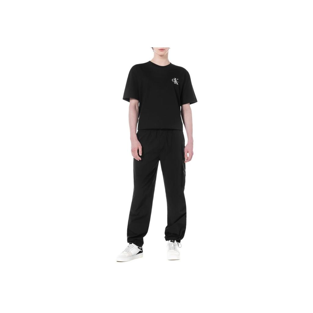 Calvin Klein Straight Simple Solid Color Work Pants Men bottoms Black J325125-BEH