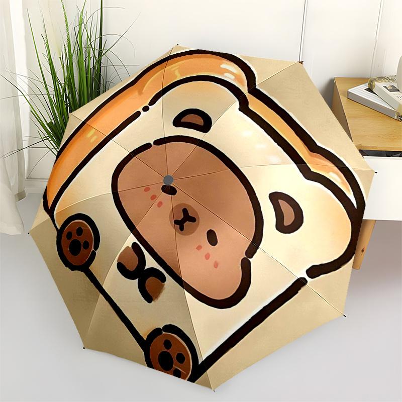 

Capybara Themed Travel Umbrella-8 Ribs Automatic Opening and Closing, Portable Folding Design, Compact and Stylish Umbrella Suitable for Out