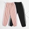 Summer Anti-Mosquito Pants for Boys and Girls with Elastic Waistband and Sporty Side Stripes