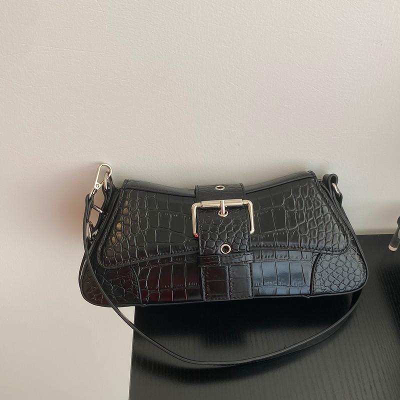Crocodile pattern PU leather crossbody bag for women designer elegant bags shoulder bag