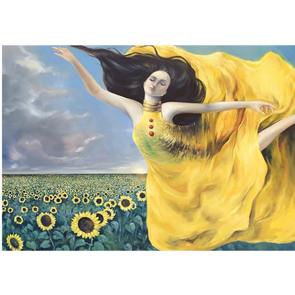 DIY-Diamantgemälde, untergehende Sonne, Landschaft, Kreuzstich, volle runde Diamantmalerei, Strasssteine